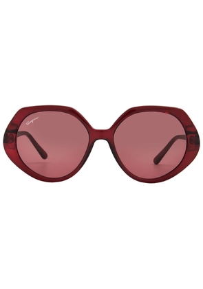 Ferragamo Red Geometric Ladies Sunglasses SF1084S 612 58