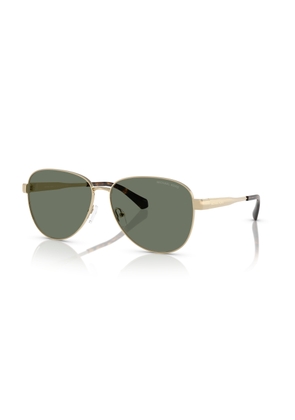 Michael Kors Biarritz Green Pilot Ladies Sunglasses MK1160 10143H 61