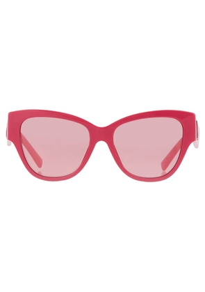 Dolce and Gabbana Pink Mirrored Silver Butterfly Ladies Sunglasses DG4449 326230 54