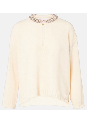 Valentino Embellished virgin wool sweater