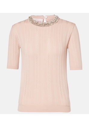 Valentino Embellished virgin wool sweater