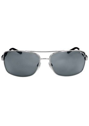 Burberry Grey Rectangular Mens Sunglasses BE3074 100387 63