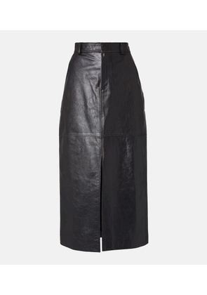 Self-Portrait Leather pencil skirt