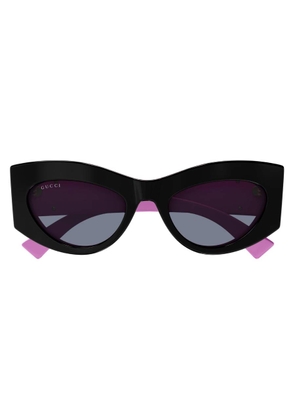 Gucci Grey Cat Eye Ladies Sunglasses GG1843S 005 53