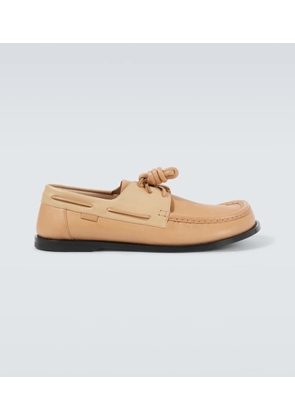Loewe Campo leather boat shoes