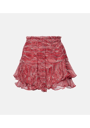 Marant Etoile Sornel ruffled printed shorts
