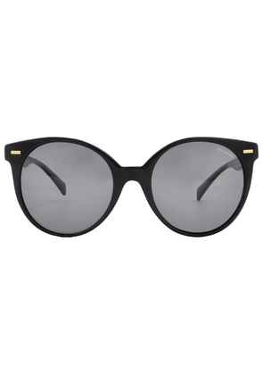 Versace Polarized Grey Round Ladies Sunglasses VE4442 GB1/81 55