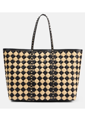 Valentino Garavani Rockstud Large checked tote bag