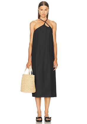 Deiji Studios Keyhole Midi Dress in Black - Black. Size M (also in S, XS).