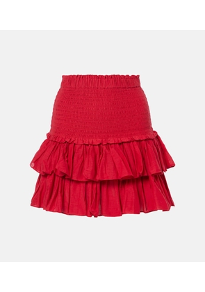 Marant Etoile Naomi cotton-blend tiered miniskirt