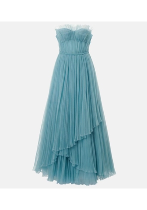 Costarellos Marinel plisse tulle gown