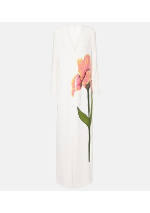 Costarellos Jennis floral sequined crepe maxi dress