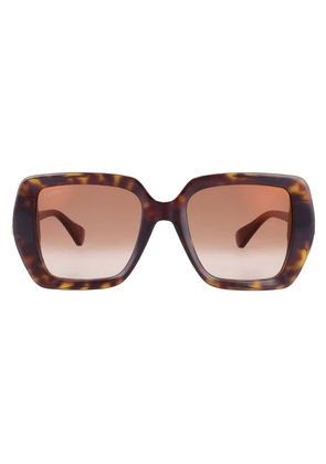 Cartier C Decor Brown Multi Treatment Square Ladies Sunglasses CT0507S 002 54