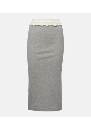 Jil Sander Layered jersey midi skirt
