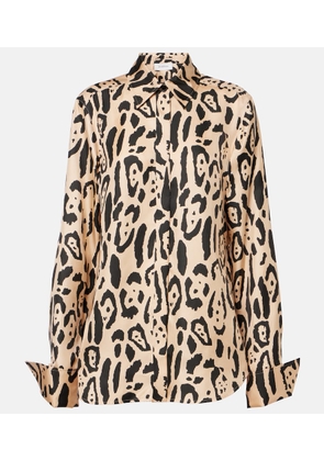 Sportmax Armony leopard-print silk top