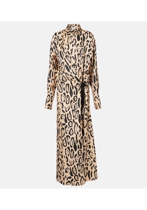 Sportmax Astoria printed silk twill gown