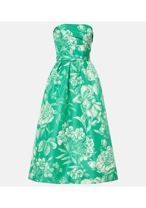 Monique Lhuillier Strapless silk gown