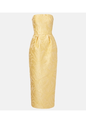 Monique Lhuillier Floral jacquard cocktail dress