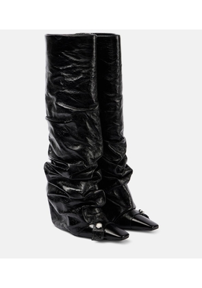 The Attico Juno 95 leather knee-high boots