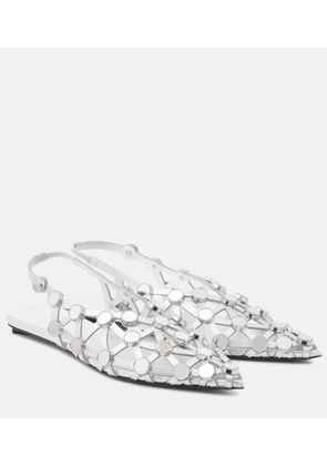 The Attico Grid leather ballet flats