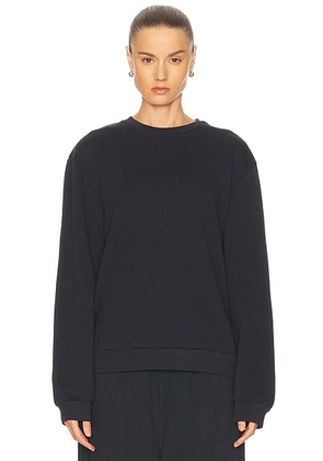 Acne Studios Faihra U Face Crewneck Sweater in Black - Black. Size L (also in XS, S).