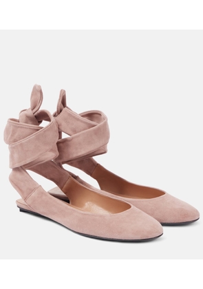 The Attico Cloe suede ballet flats