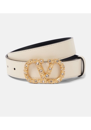 Valentino Garavani VLogo Signature embellished leather belt