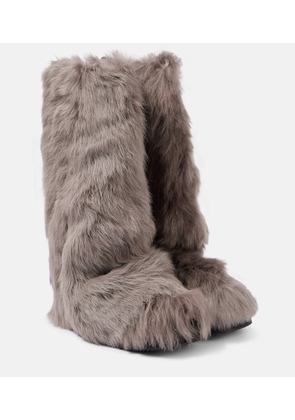 The Attico Robin shearling knee-high boots