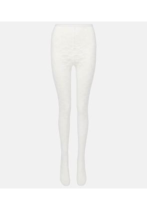 Self-Portrait Floral lace tights