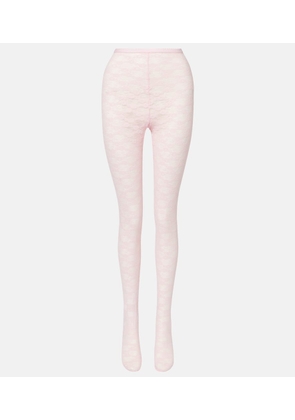 Self-Portrait Floral lace tights