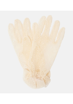 Valentino VLogo cotton-blend tulle gloves