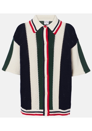 The Upside Reverie Chino striped open-knit cotton shirt
