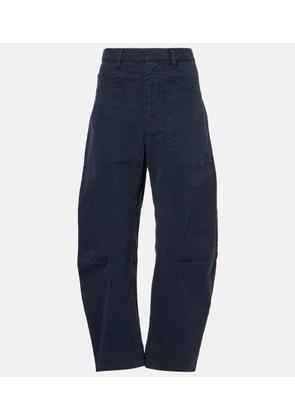 Nili Lotan Shon cotton twill barrel-leg pants