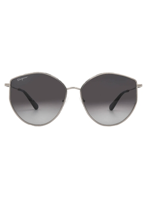 Salvatore Ferragamo Grey Gradient Irregular Ladies Sunglasses SF264S 785 60