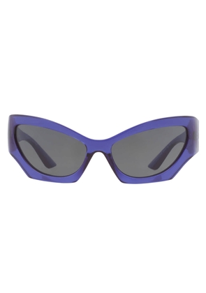 Versace Dark Grey Cat Eye Ladies Sunglasses VE4450 541987 60