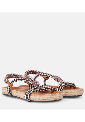 Isabel Marant Waltee leather-trimmed espadrilles