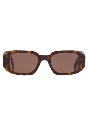 Prada Brown Rectangular Ladies Sunglasses PR 17WS 2AU8C1 49
