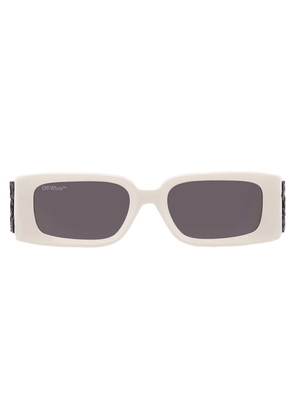 Off-White ROMA Dark Grey Rectangular Unisex Sunglasses OERI098 0107 52