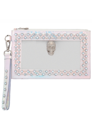Philipp Plein Studded Transparent Clutch With Strap