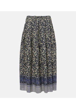 Ulla Johnson Avia pleated cotton-blend midi skirt