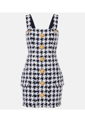 Balmain Houndstooth tweed minidress