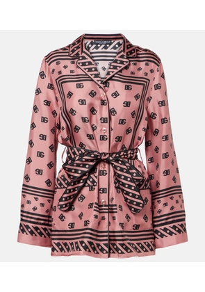 Dolce&Gabbana DG silk satin shirt