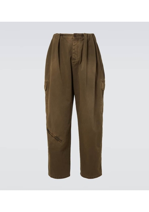 Loewe Balloon leather-trimmed cargo pants