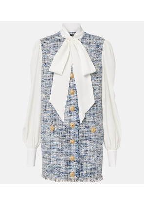 Balmain Cotton-blend tweed minidress