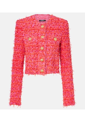 Balmain Sequined cropped tweed jacket