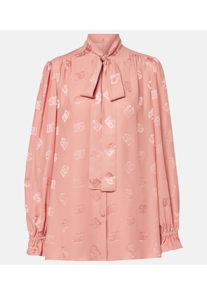 Dolce&Gabbana DG silk satin blouse