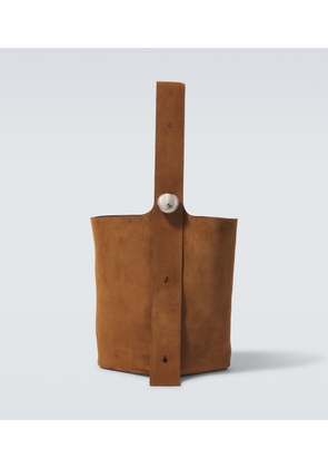 Loewe Pebble Large suede tote bag