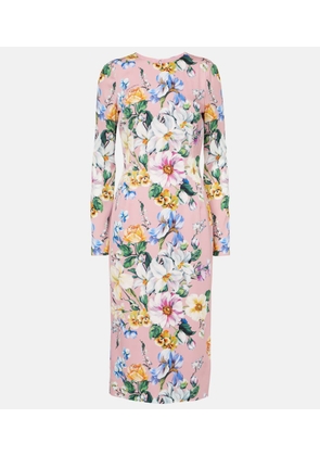 Dolce&Gabbana Floral silk-blend midi dress