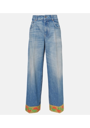 Valentino High-rise wide-leg jeans
