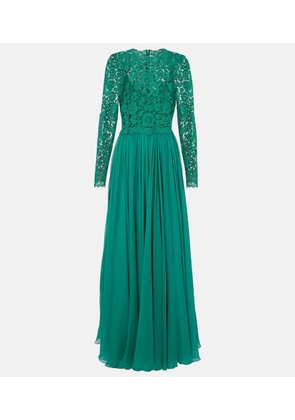 Dolce&Gabbana Lace and silk-blend gown